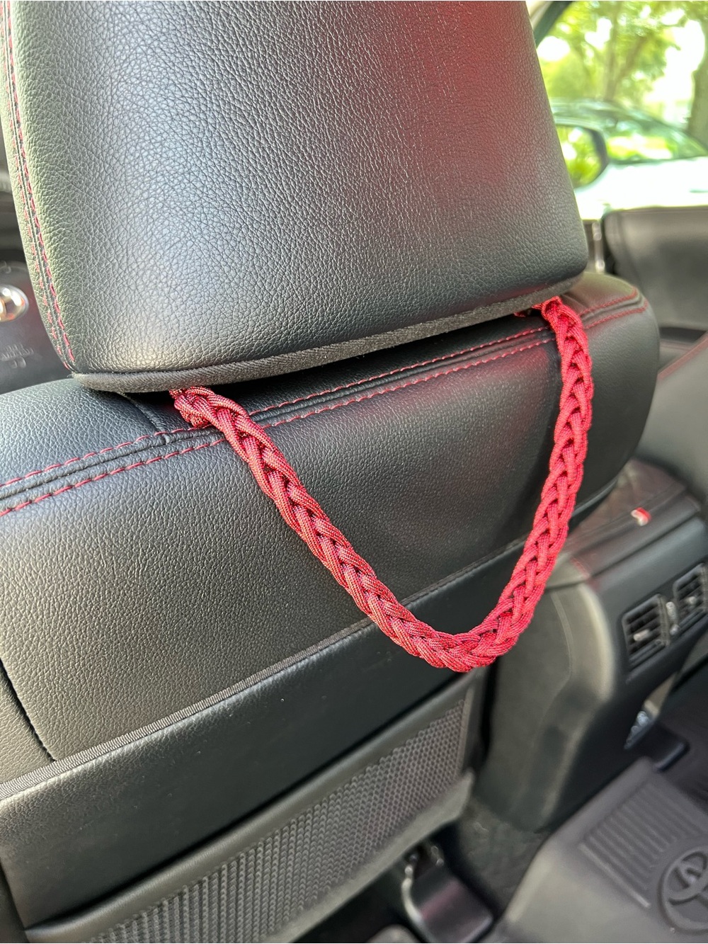 Carnage Paracord Grab Handles for Headrest | Off Road Backseat Passenger Grip